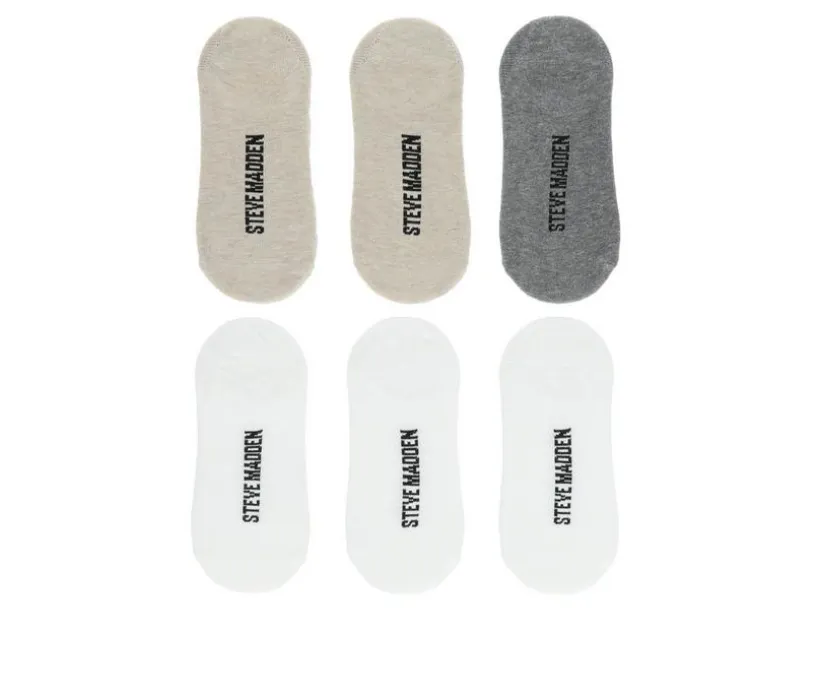 Steve Madden 6 Pack Embroidered Bow Sneaker Socks