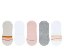 Steve Madden 5 Pack Patterned Foot Liner Socks