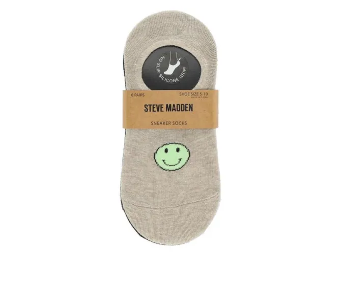 Steve Madden 6 Pack Women Sneaker Liner Socks
