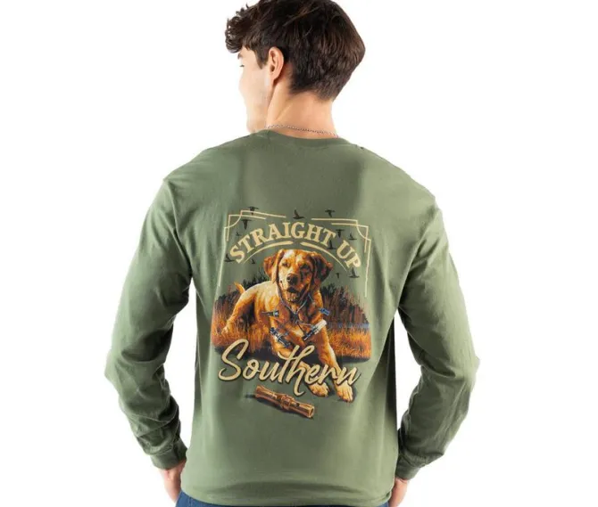 STRAIGHT UP SOUTHERN Duck Call Lab Long Sleeve Tee