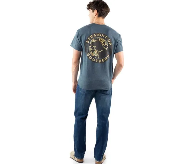STRAIGHT UP SOUTHERN Southern Duck Camo Logo Short Sleeve Tee