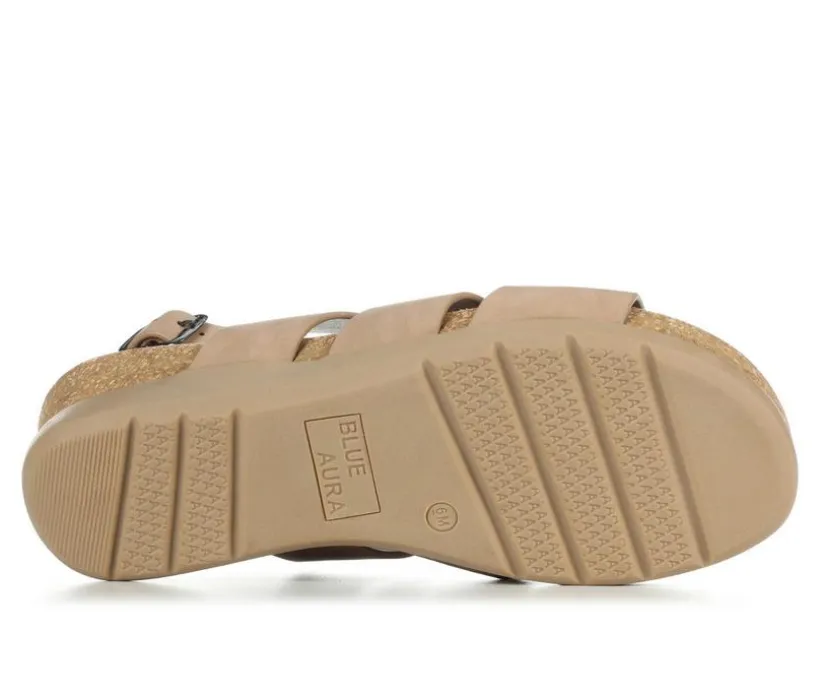 Women's Blue Aura Amelia Sandals