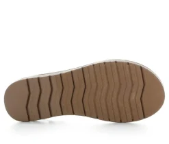 Women's Blue Aura Button Sandals