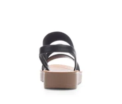 Women's Blue Aura Button Sandals