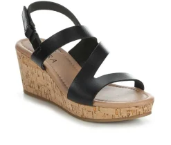 Women's Blue Aura Daria Wedges