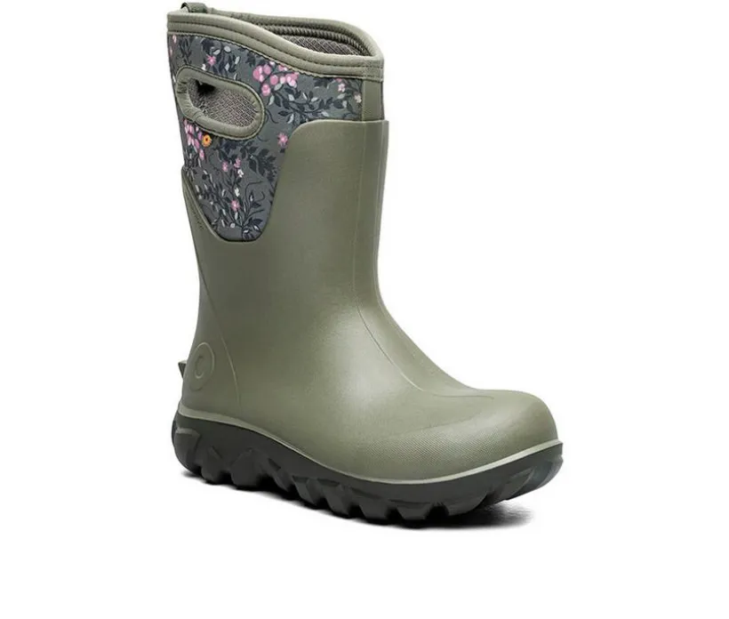 Women's Bogs Footwear Classic Seamless Demure Floral Mid Sport & Hiker Boots