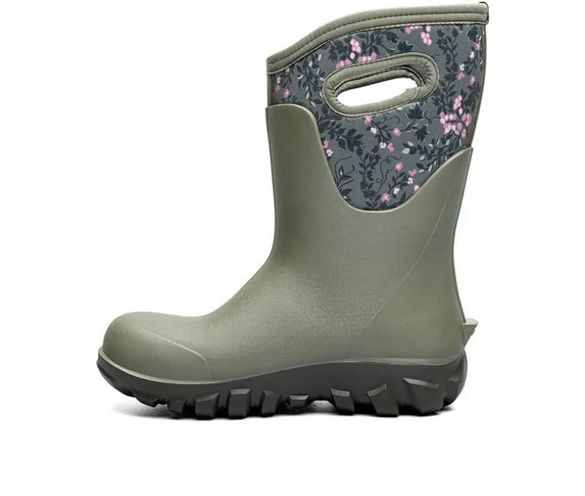 Women's Bogs Footwear Classic Seamless Demure Floral Mid Sport & Hiker Boots