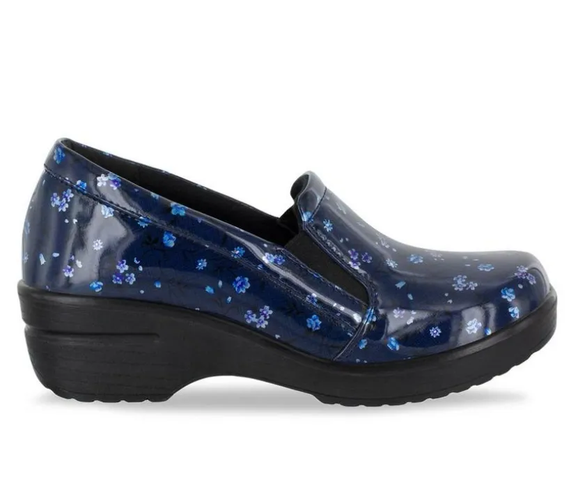 Women's Easy Works by Easy Street Leeza Floral Slip-Resistant Clogs