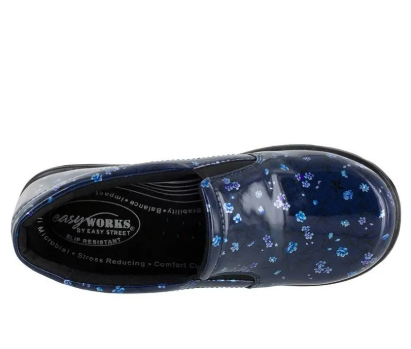 Women's Easy Works by Easy Street Leeza Floral Slip-Resistant Clogs