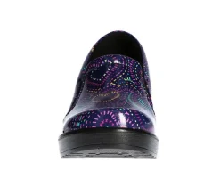 Women's Easy Works by Easy Street Leeza Purple Hearts Slip-Resistant Clogs