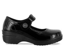 Women's Easy Works by Easy Street Lead Black Tooled Slip-Resistant Clogs