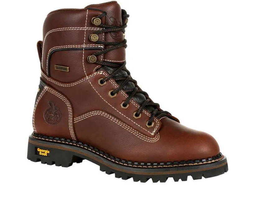 Women's Georgia Boot AMP LT Logger Alloy Toe Waterproof Low Heel Work Boots