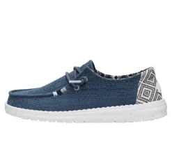 Women's HEYDUDE Wendy Textured Knit Grey/Multi Boat Shoes