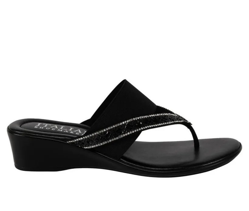 Women's Italian Shoemakers Deleiza Wedge Flip-Flops