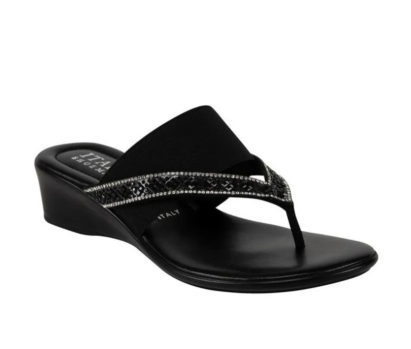 Women's Italian Shoemakers Deleiza Wedge Flip-Flops