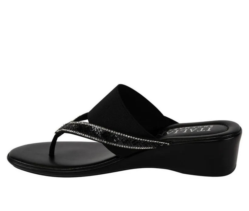 Women's Italian Shoemakers Deleiza Wedge Flip-Flops