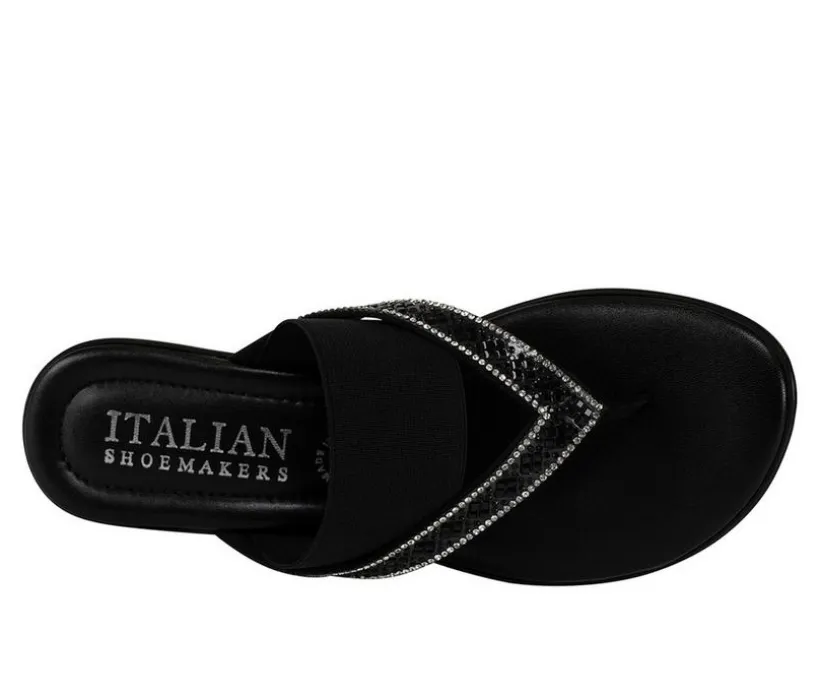 Women's Italian Shoemakers Deleiza Wedge Flip-Flops