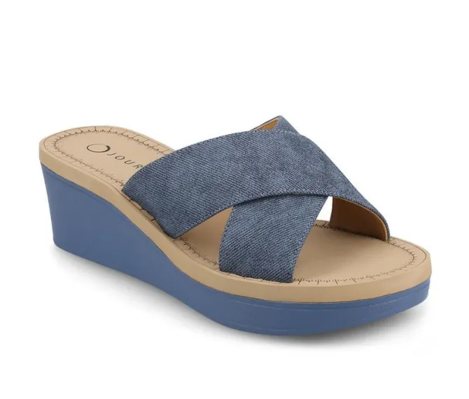 Women's Journee Collection Biara Wedge Sandals