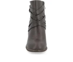 Women's Journee Collection Strap Wide Width Booties