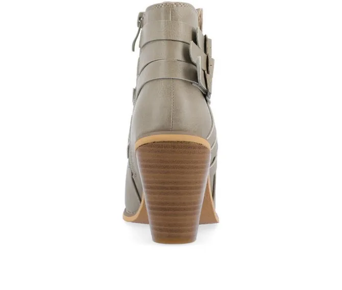 Women's Journee Collection Strap Wide Width Booties