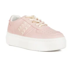 Women's London Rag Cross Stitch Platform Sneakers