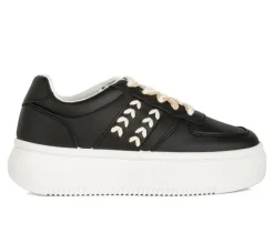 Women's London Rag Cross Stitch Platform Sneakers