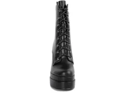 Women's London Rag Meows Lace Up Platform Heeled Boots