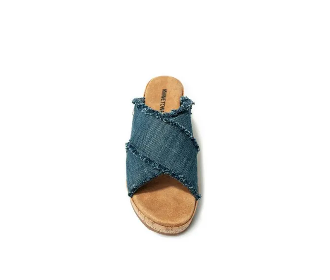 Women's Minnetonka Posey Crossband Wedge Sandals