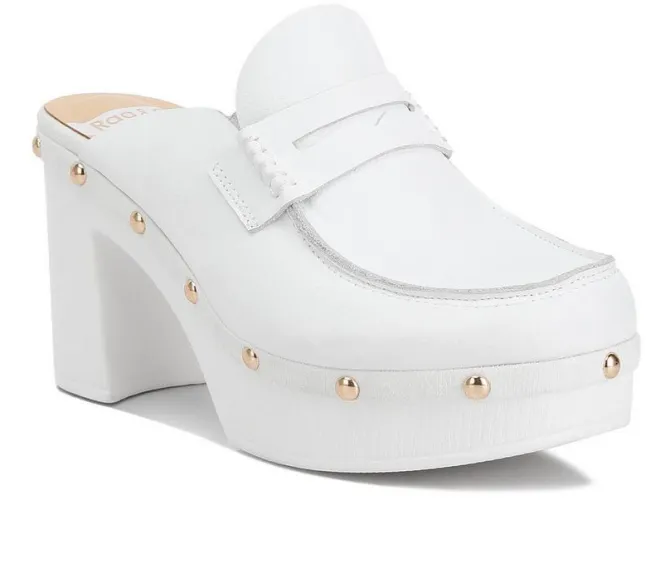 Women's Rag & Co Lyrac Recycled Leather Platform Clogs