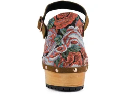 Women's Rag & Co Mural Block Heel Platform Clogs