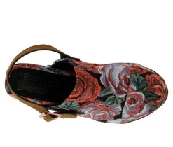 Women's Rag & Co Mural Block Heel Platform Clogs