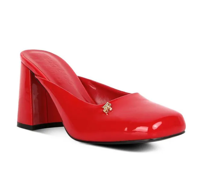 Women's Rag & Co Neoplast Block Heel Mules