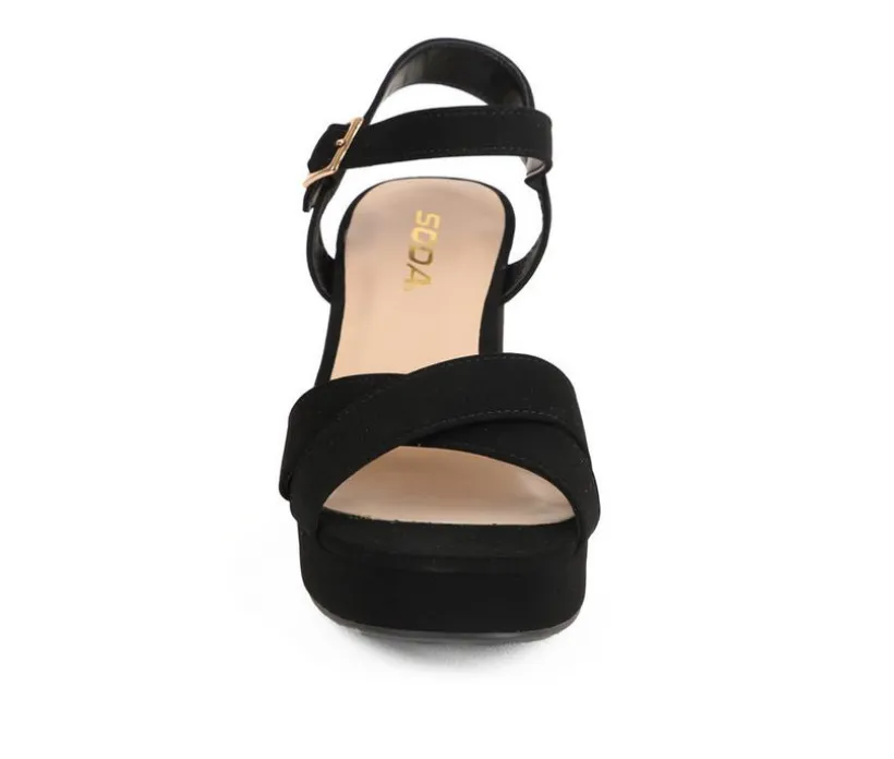 Women's Soda Manner Heeled Sandals