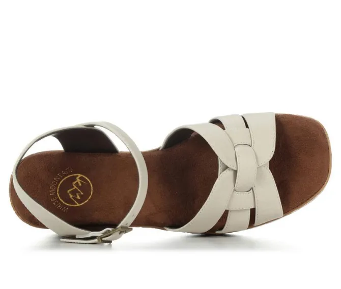 Women's White Mountain Barista Platform Sandals