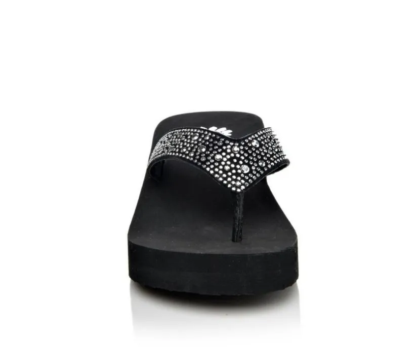 Women's Yellow Box Africa Wedge Flip-Flops