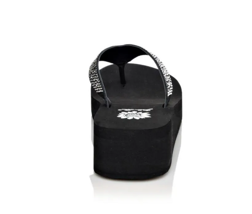 Women's Yellow Box Africa Wedge Flip-Flops