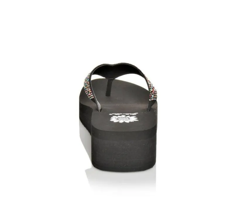 Women's Yellow Box Africa Wedge Flip-Flops