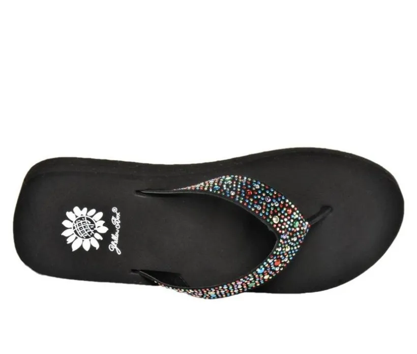 Women's Yellow Box Africa Wedge Flip-Flops