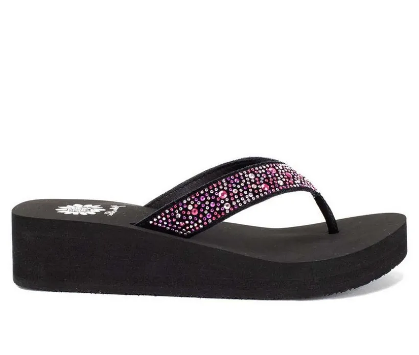 Women's Yellow Box Africa Wedge Flip-Flops