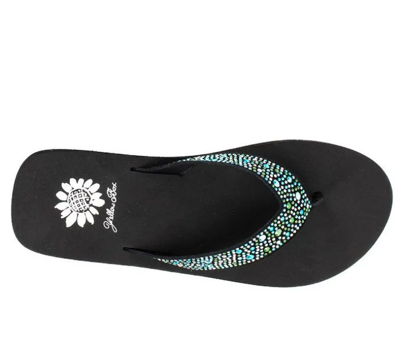 Women's Yellow Box Africa Wedge Flip-Flops