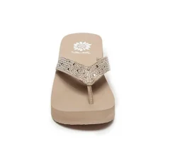 Women's Yellow Box Africa Wedge Flip-Flops