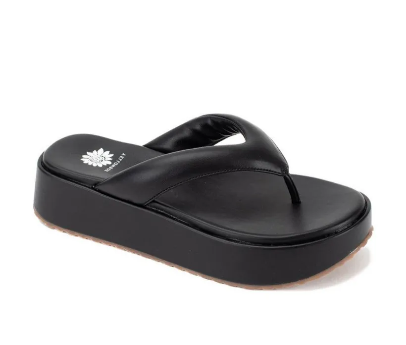 Women's Yellow Box Asbury Platform Flip-Flops