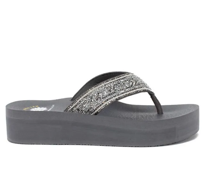 Women's Yellow Box Balat Flip-Flop Wedges
