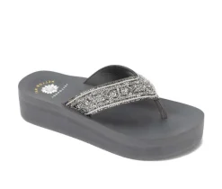 Women's Yellow Box Balat Flip-Flop Wedges