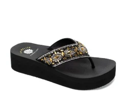 Women's Yellow Box Blaine Platform Flip-Flops