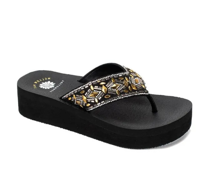 Women's Yellow Box Blaine Platform Flip-Flops