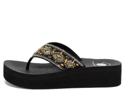 Women's Yellow Box Blaine Platform Flip-Flops