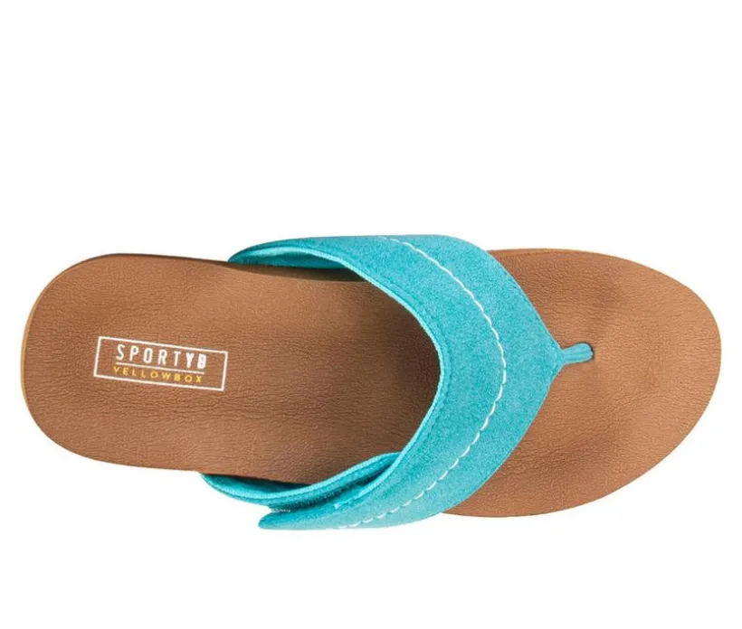 Women's Yellow Box Calica Heeled Flip-Flops