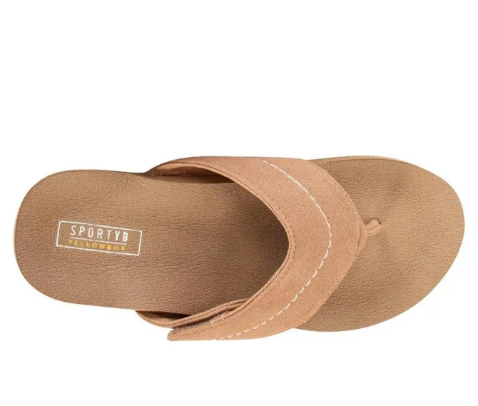 Women's Yellow Box Calica Heeled Flip-Flops