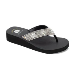 Women's Yellow Box Casey Wedge Flip-Flops